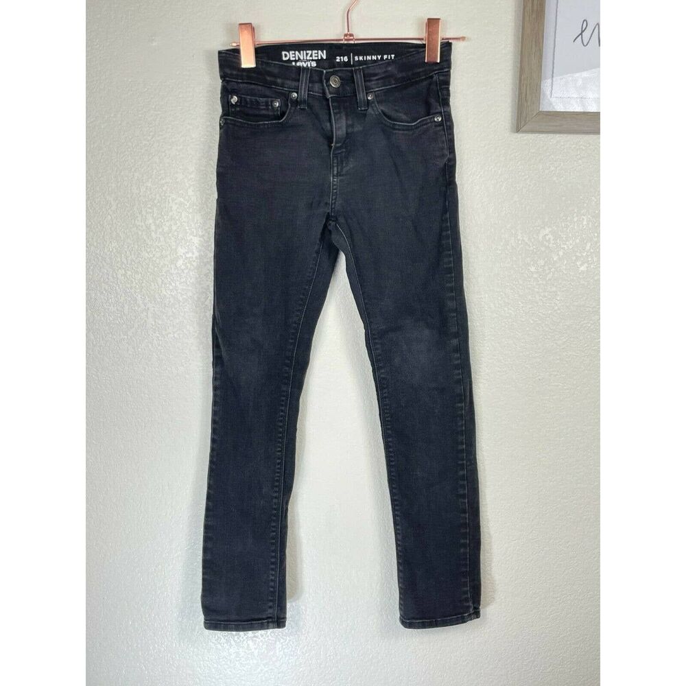 Denizen Levi's 216 Skinny Fit Black Jeans Size 12 Regular Girls 24" x 24"